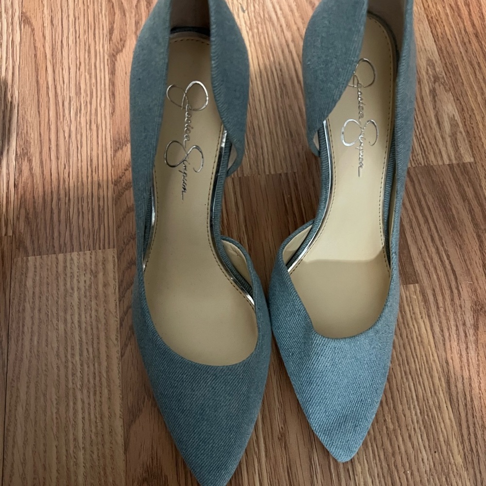 Jessica Simpon Light blue heels
